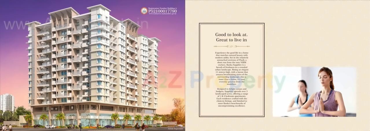 3D Elevation of real estate project Banka Sapphire located at Pisoli, Pune, Maharashtra