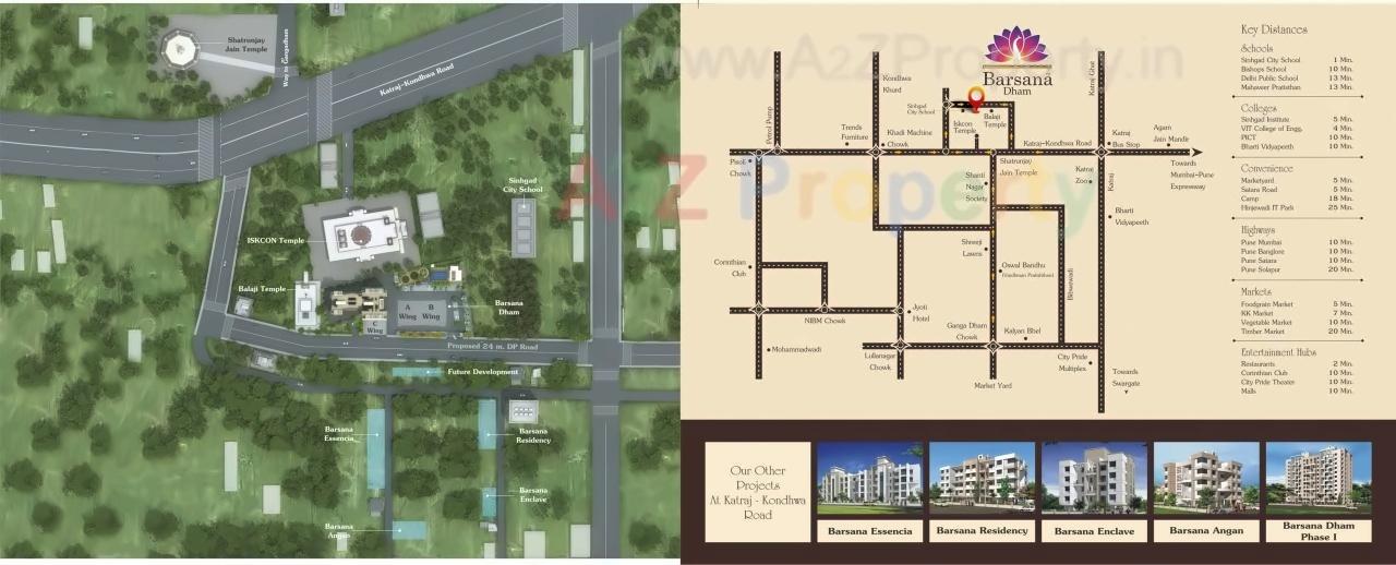 Layout of real estate project Barsana Dham located at Kondhwa-bk, Pune, Maharashtra
