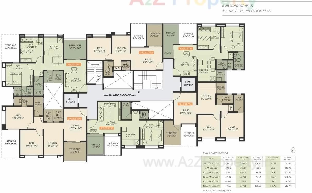 Layout of real estate project Basil Park C located at Bhosari, Pune, Maharashtra