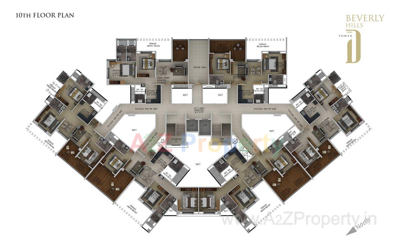 Beverly Hill Floor Plan 05 of real estate project Beverly Hills located at Baner, Pune, Maharashtra