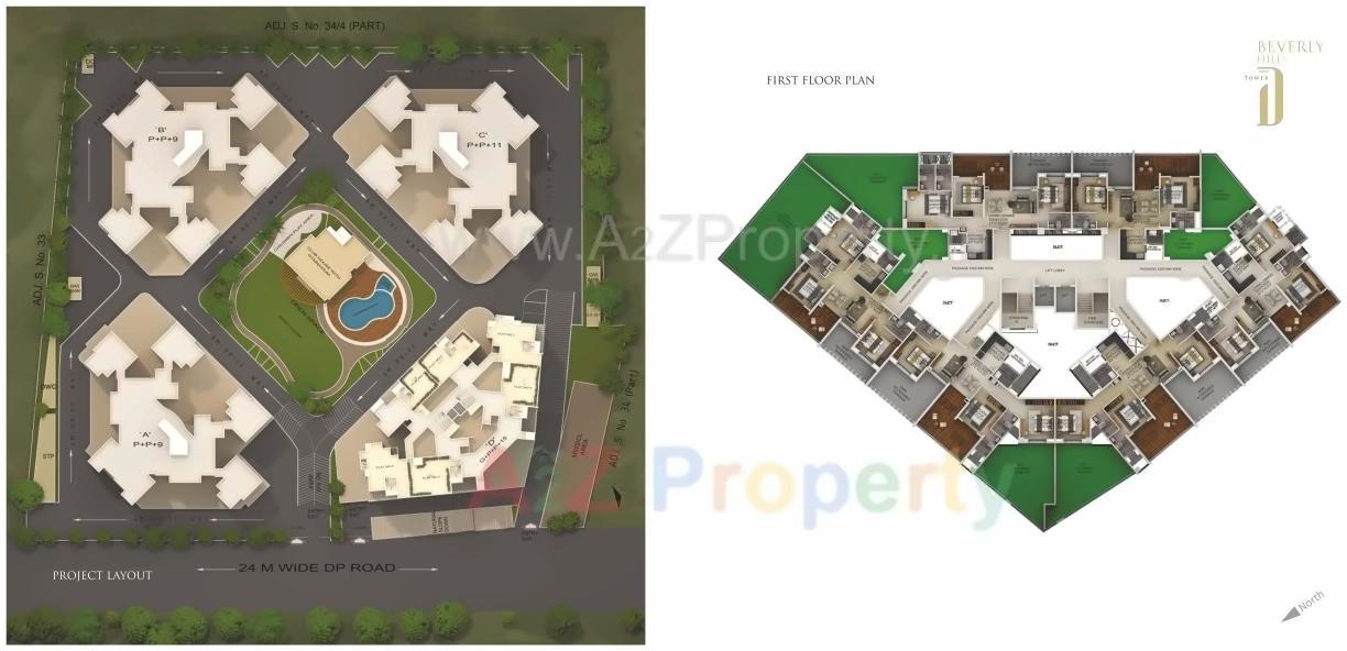 Layout of real estate project Beverly Hills located at Baner, Pune, Maharashtra