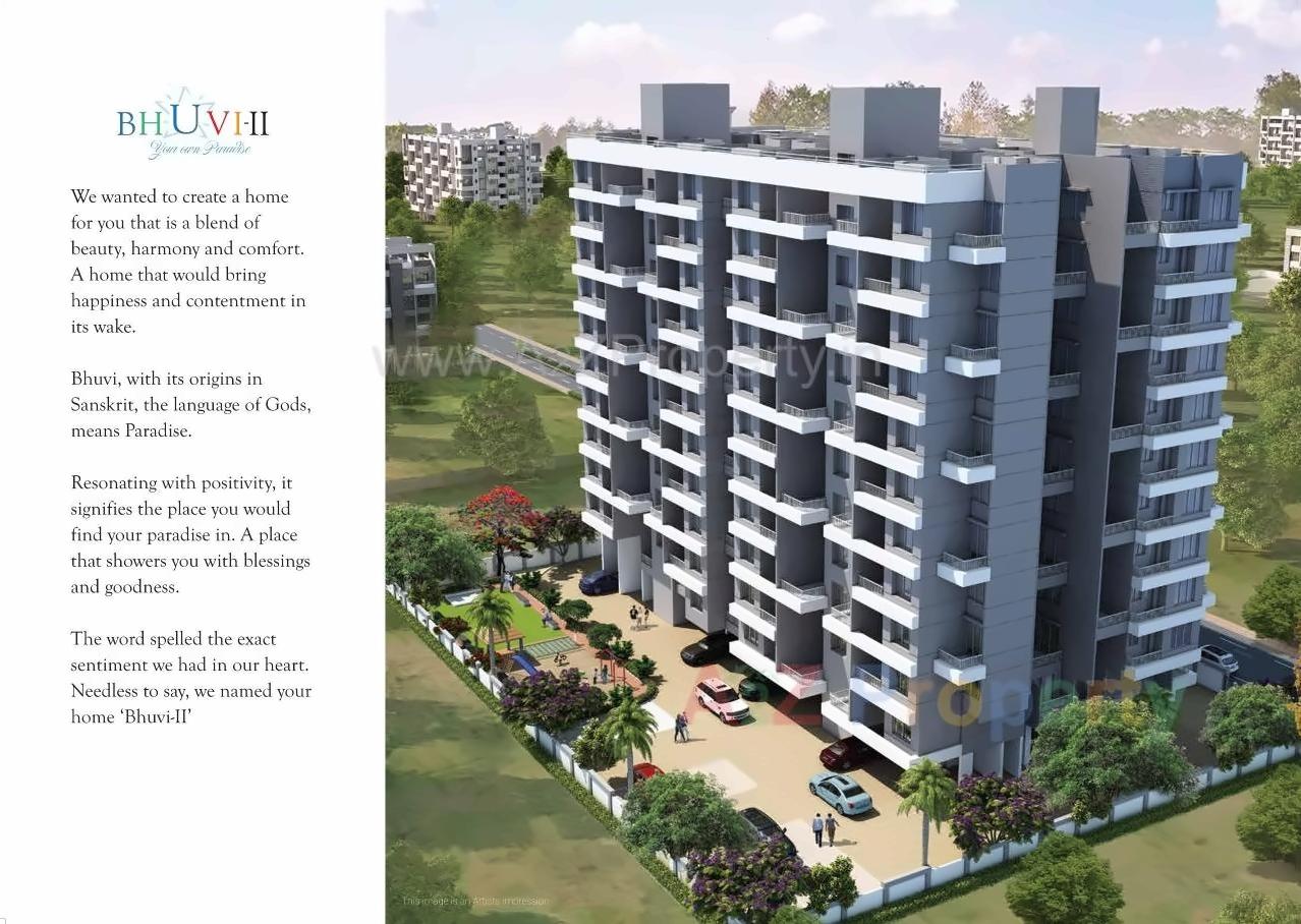 3D Elevation of real estate project Bhuvi located at Wakad, Pune, Maharashtra