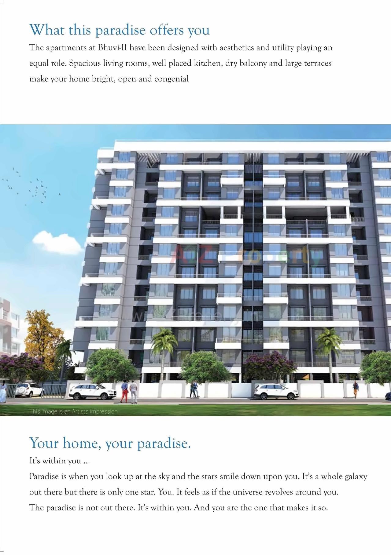 3D Elevation of real estate project Bhuvi located at Wakad, Pune, Maharashtra