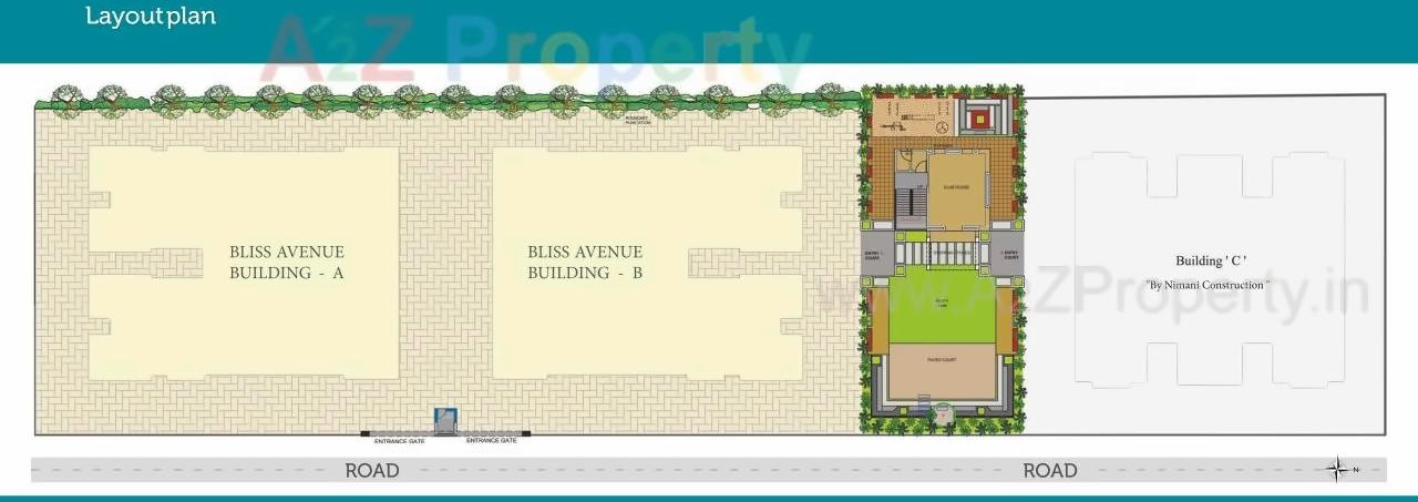 Layout of real estate project Bliss Avenue located at Pune-m-corp, Pune, Maharashtra