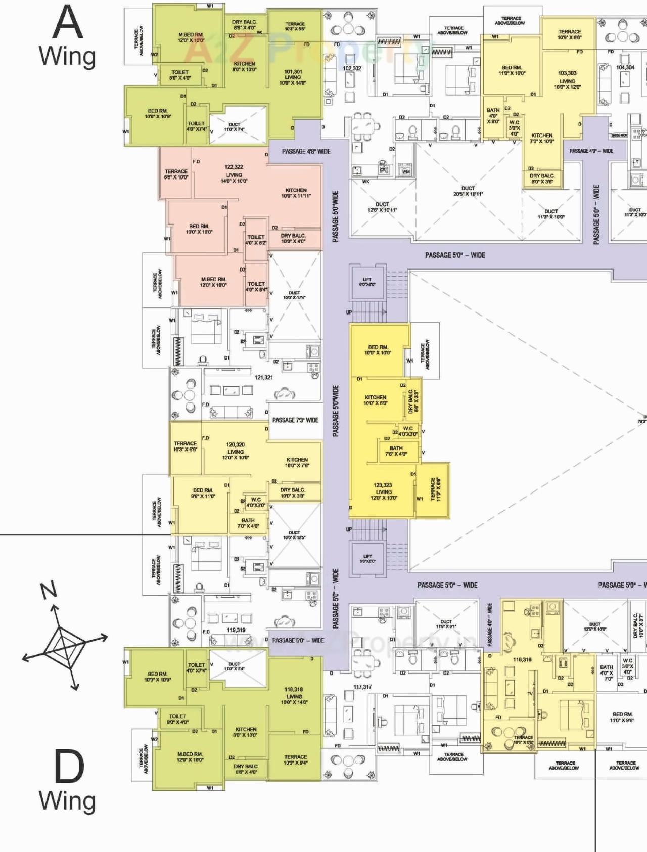 Layout of real estate project Blossom located at Wagholi, Pune, Maharashtra