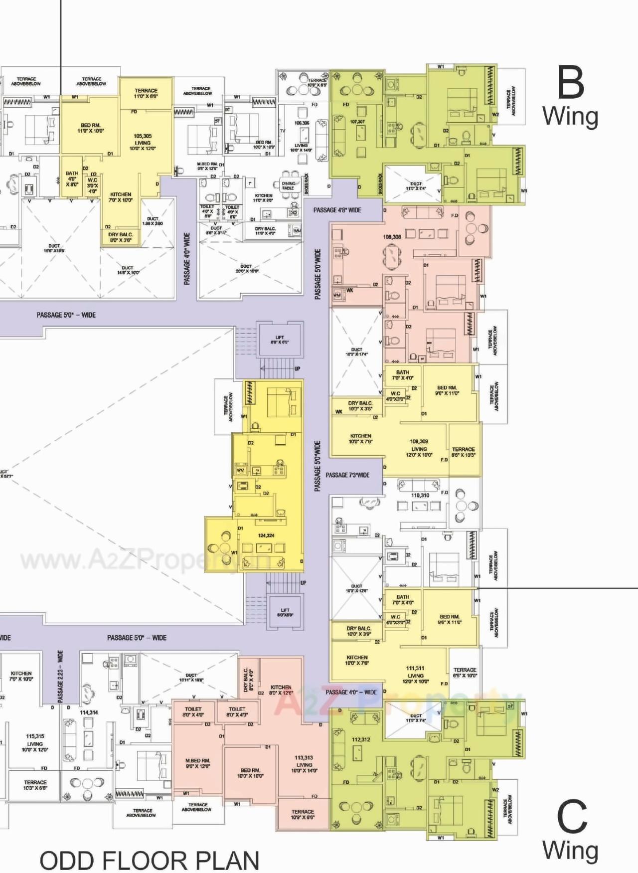 Layout of real estate project Blossom located at Wagholi, Pune, Maharashtra