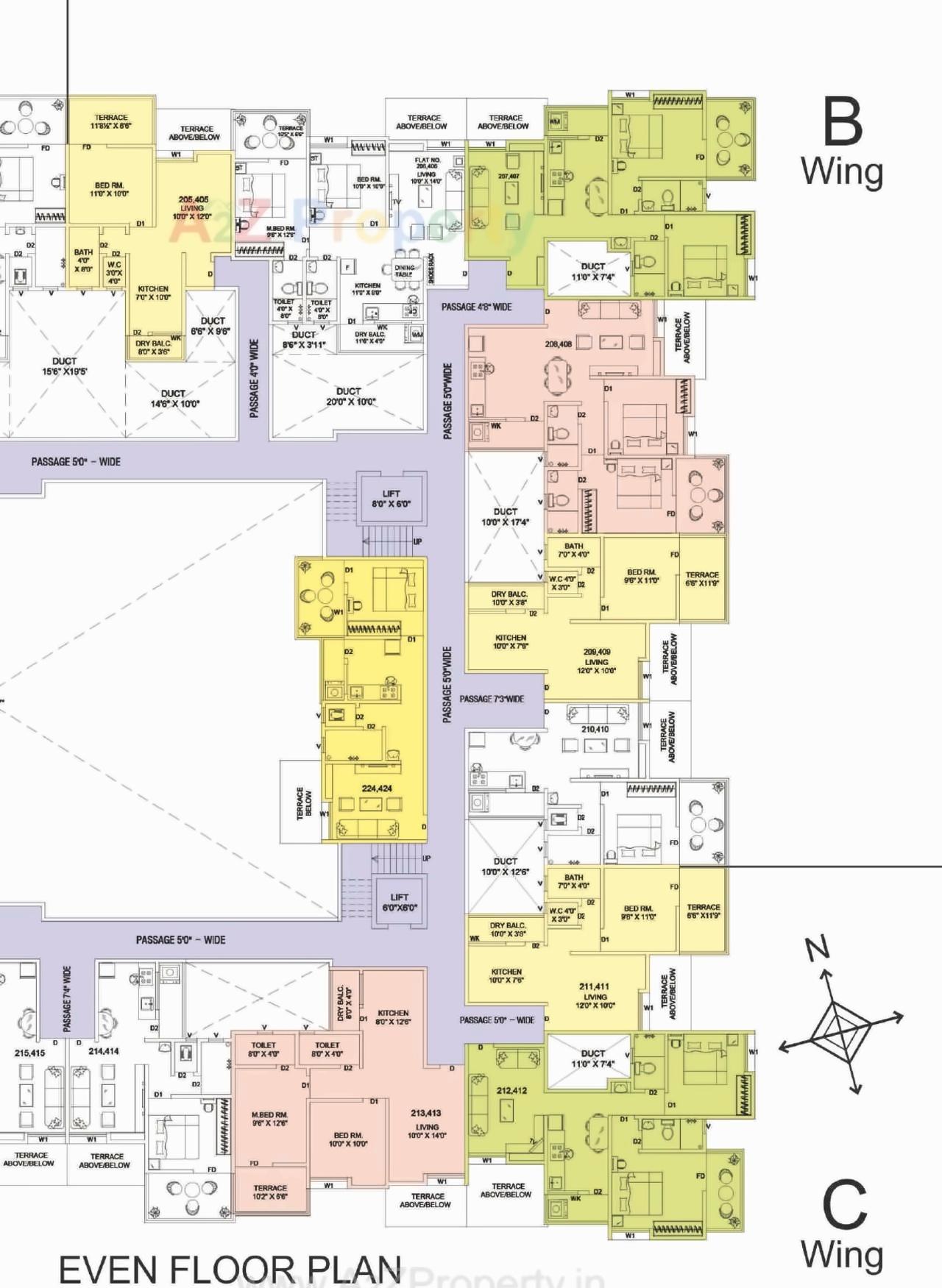 Layout of real estate project Blossom located at Wagholi, Pune, Maharashtra