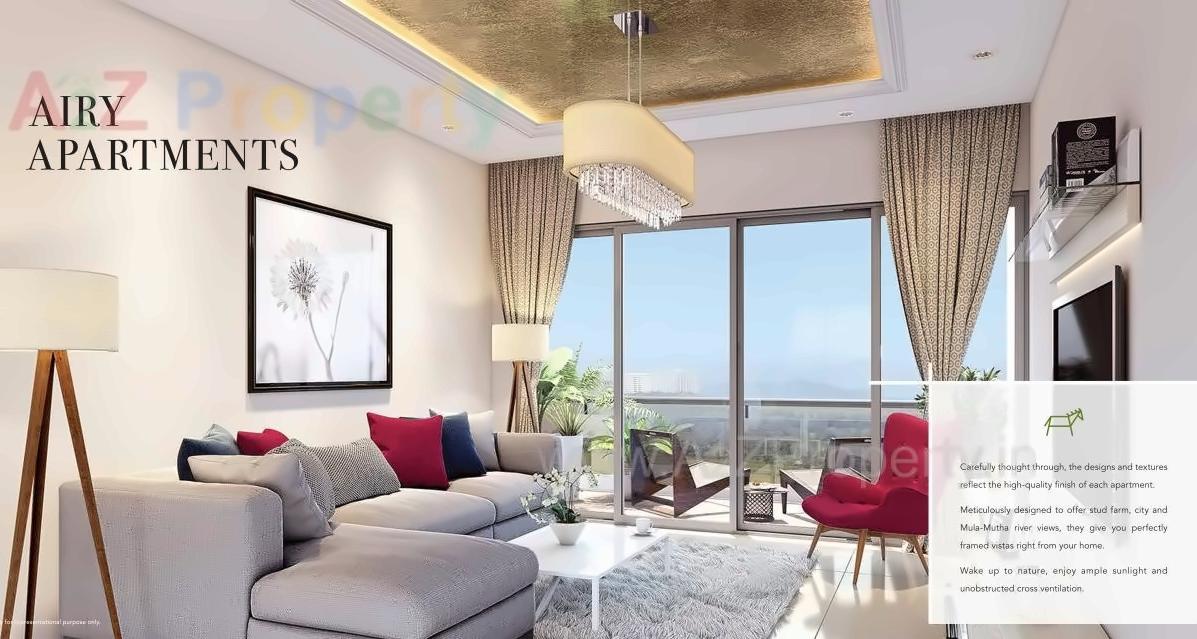 3D Elevation of real estate project Bluegrass Residences   Tower located at Pune-m-corp, Pune, Maharashtra