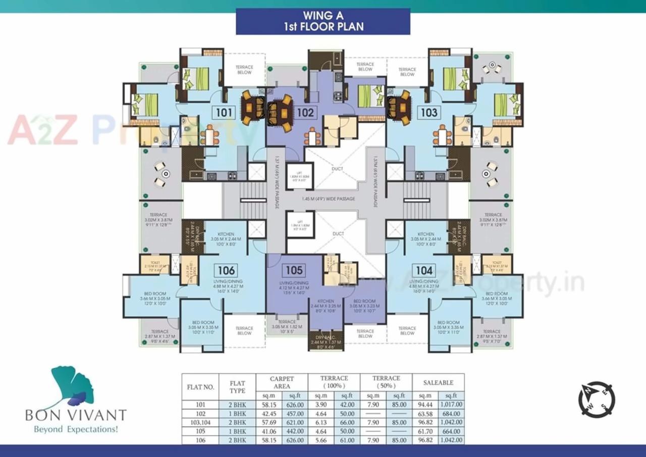 Layout of real estate project Bon Vivant located at Mundhawa, Pune, Maharashtra