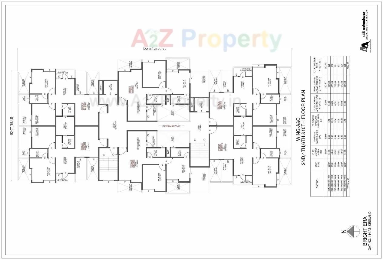 Layout of real estate project Bright Aristo located at Kesnand, Pune, Maharashtra