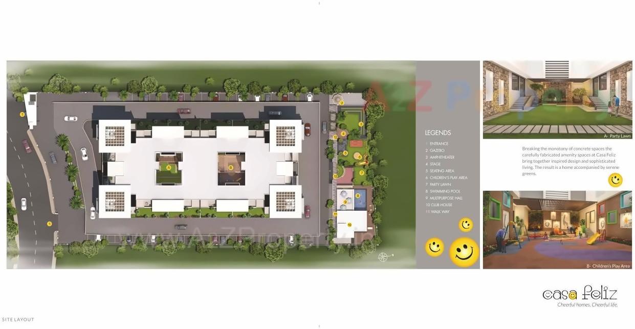 Layout of real estate project Casa Feliz located at Pune-m-corp, Pune, Maharashtra