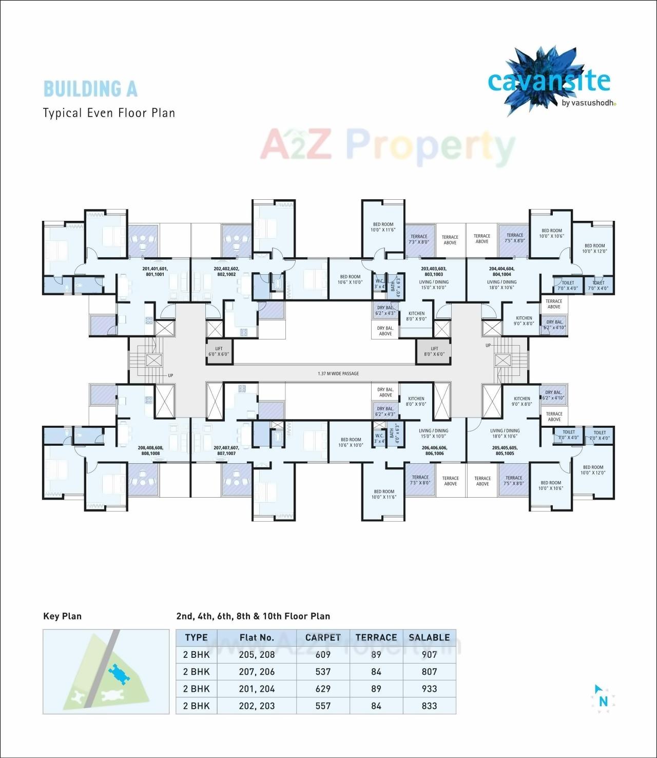 Layout of real estate project Cavansite located at Warje, Pune, Maharashtra