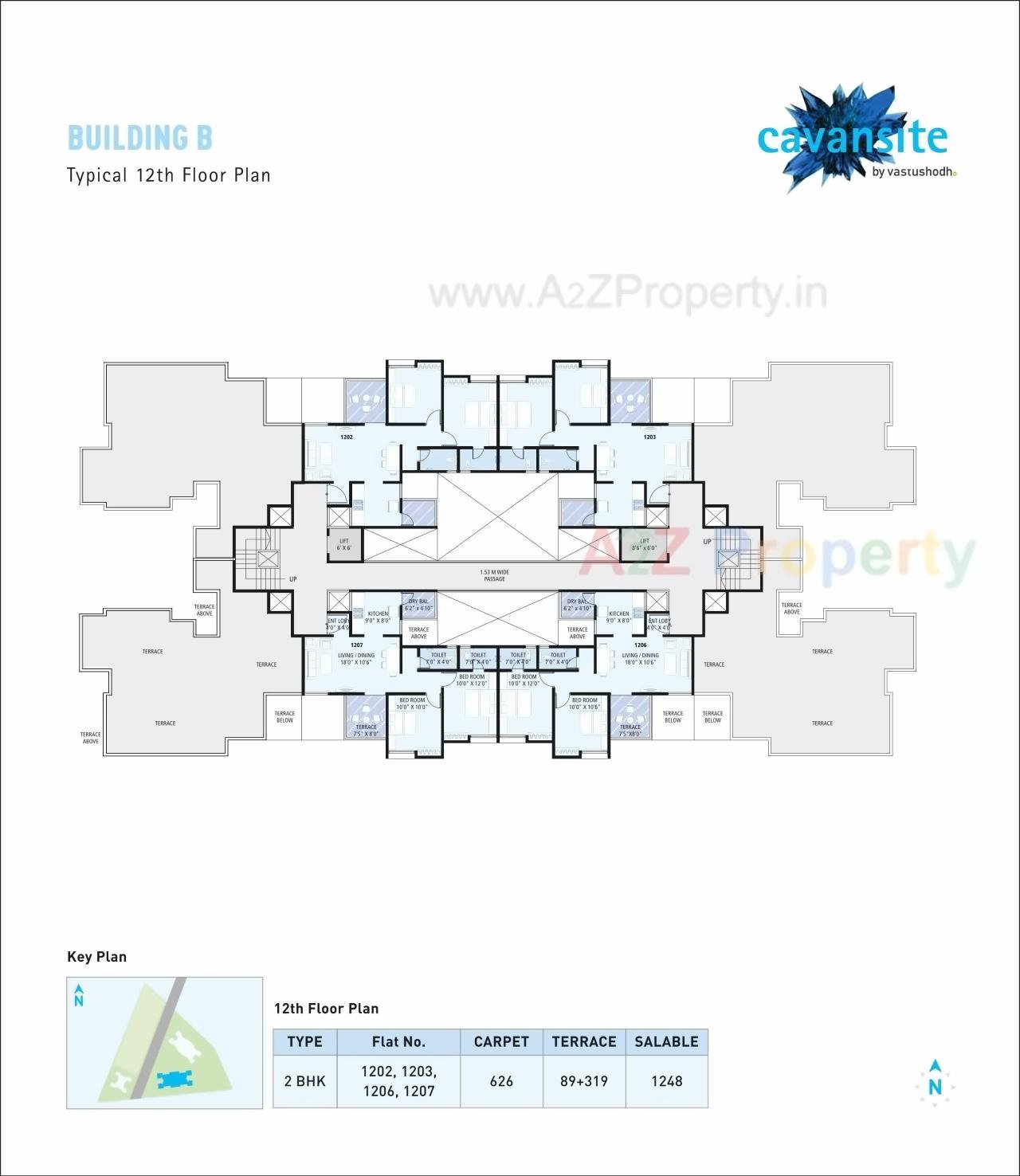 Layout of real estate project Cavansite located at Warje, Pune, Maharashtra