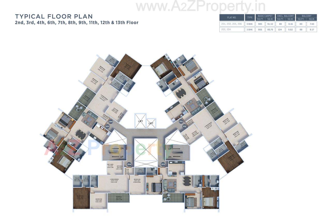 Floor Plan 2nd 02 of real estate project Celesta located at Mohammadwadi, Pune, Maharashtra