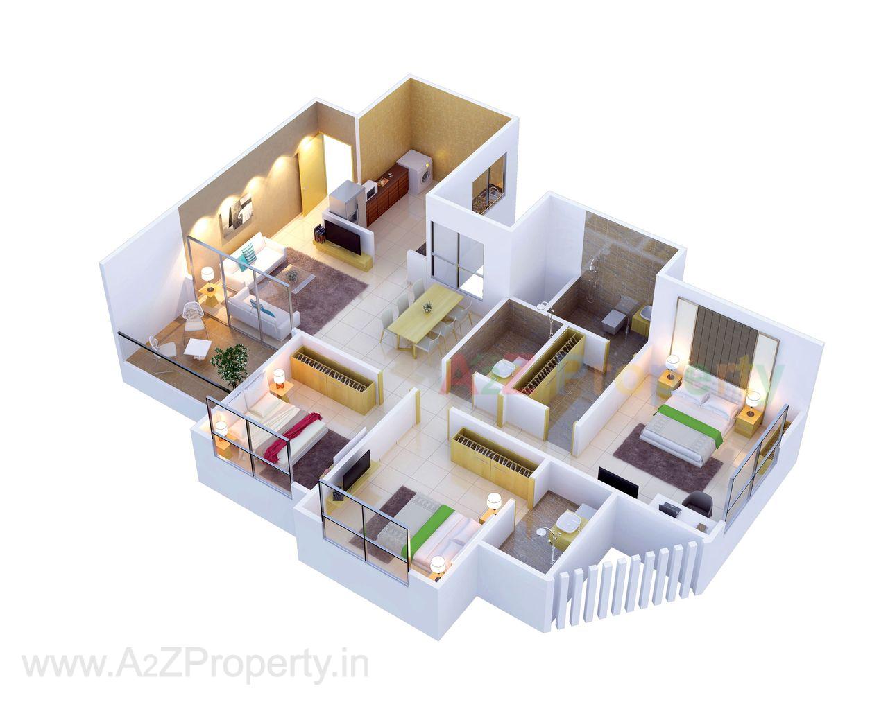 Unit Plan 3bhk_typeafinal of real estate project Celesta located at Mohammadwadi, Pune, Maharashtra
