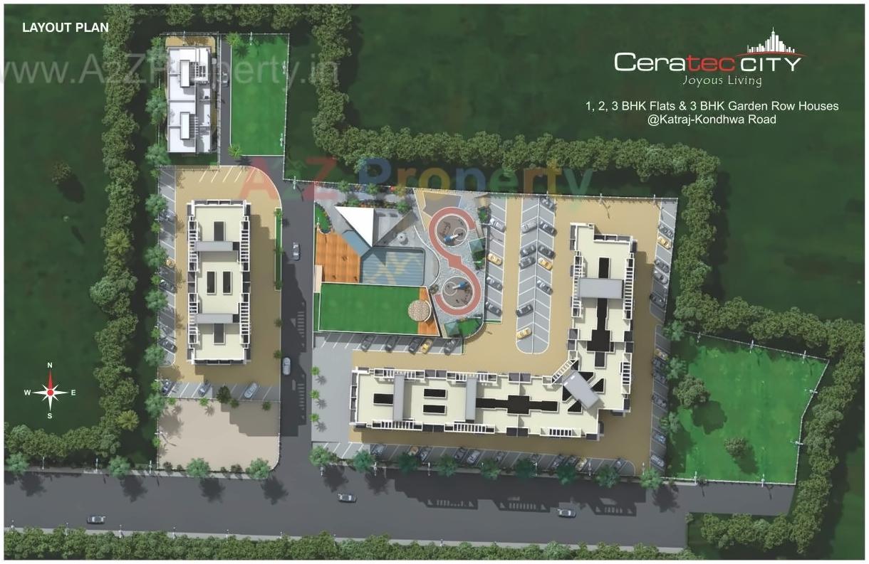 Layout of real estate project Ceratec City located at Yawalewadi, Pune, Maharashtra