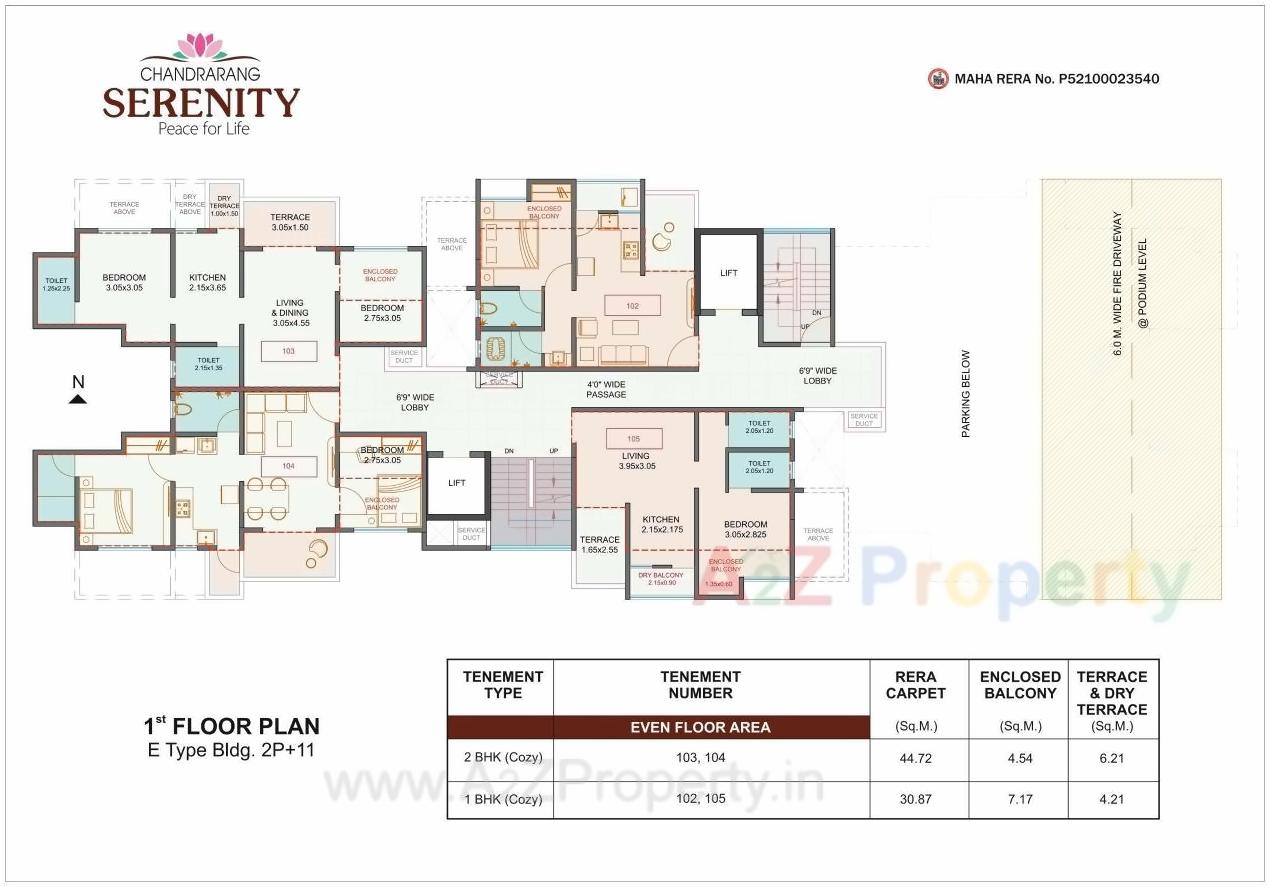 Layout of real estate project Chandrarang Serenity located at Wakad, Pune, Maharashtra