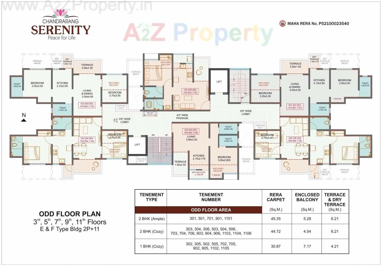 Layout of real estate project Chandrarang Serenity located at Wakad, Pune, Maharashtra