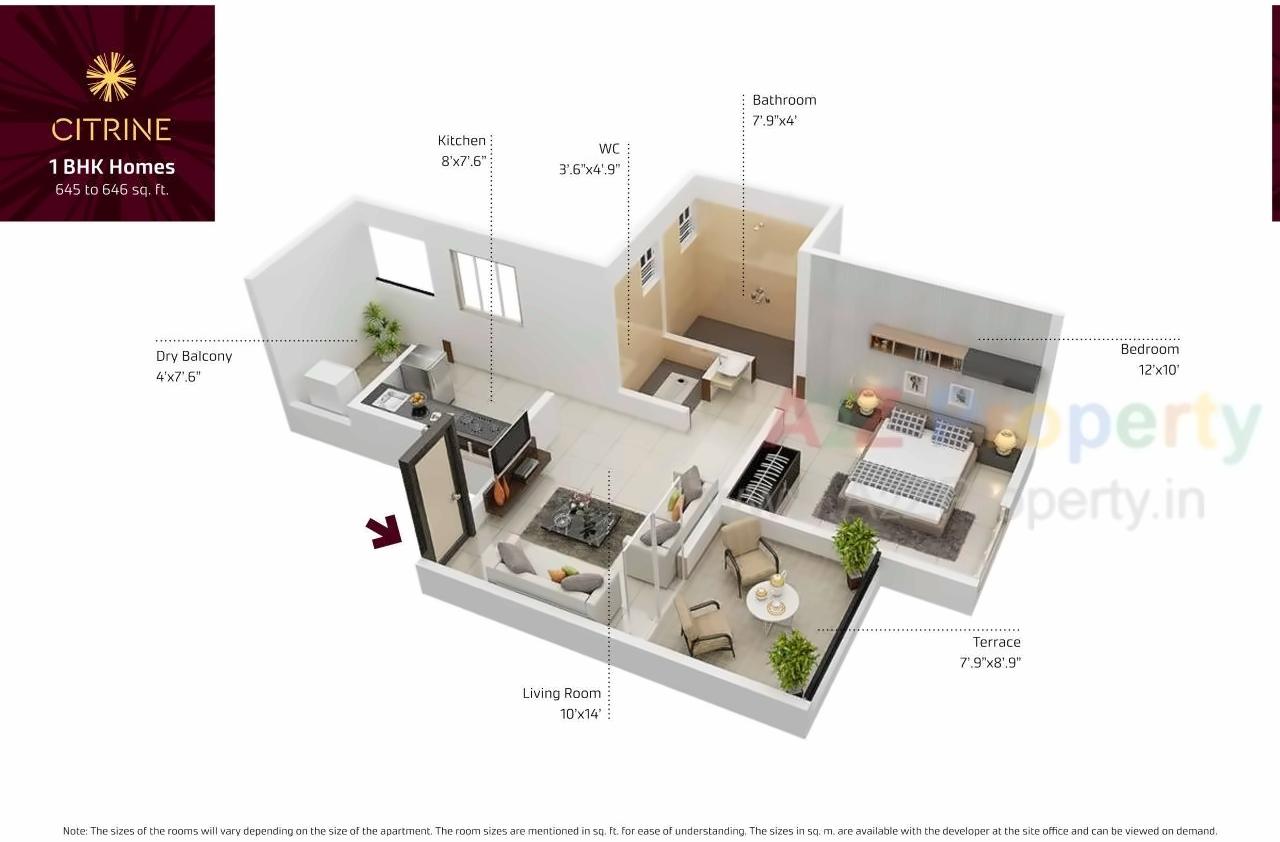 Layout of real estate project Citrine located at Marunji, Pune, Maharashtra