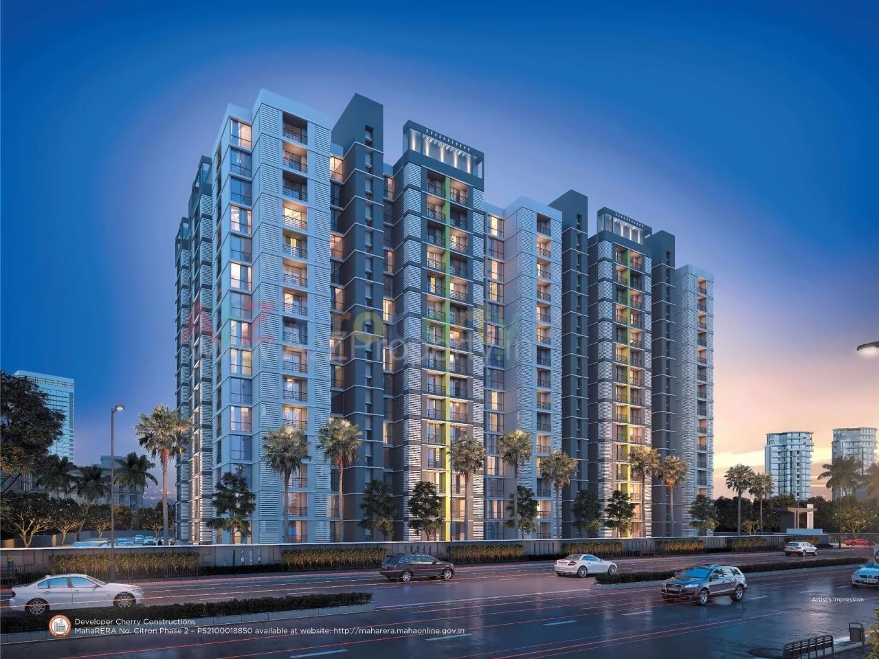 3D Elevation of real estate project Citron located at Wagholi, Pune, Maharashtra