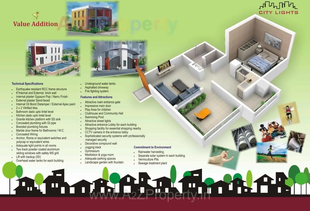 Layout of real estate project City Lights located at Shiwapur, Pune, Maharashtra