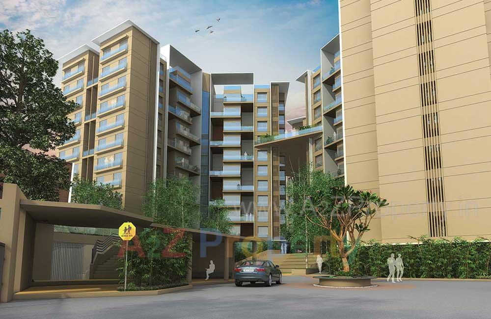 3D Elevation of real estate project Courtyard One located at Wakad, Pune, Maharashtra
