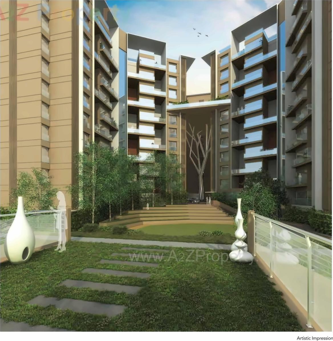3D Elevation of real estate project Courtyard One located at Wakad, Pune, Maharashtra
