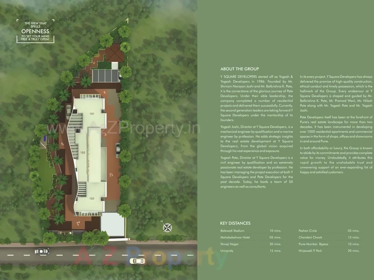 Layout of real estate project Courtyard located at Pashan, Pune, Maharashtra