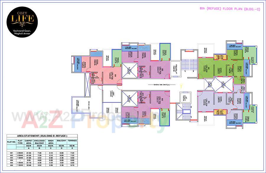 Cfloor3 of real estate project Cozy Life located at Kesnand, Pune, Maharashtra