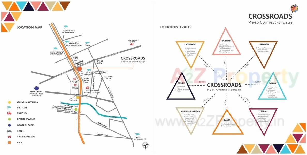  of real estate project Crossroads located at Wakad, Pune, Maharashtra