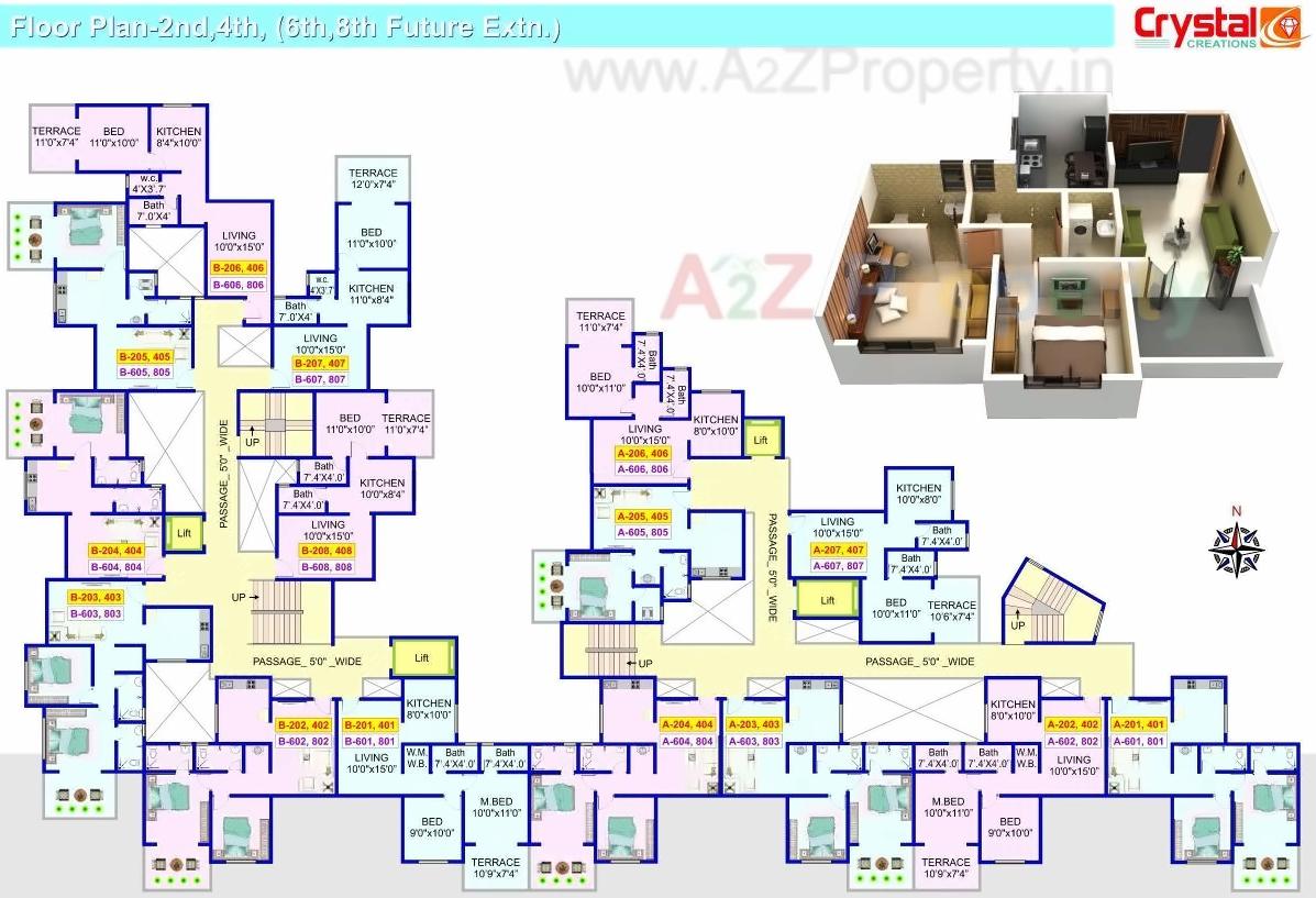 Layout of real estate project Crystal Corner located at Pimpri-chinchawad-m-corp, Pune, Maharashtra