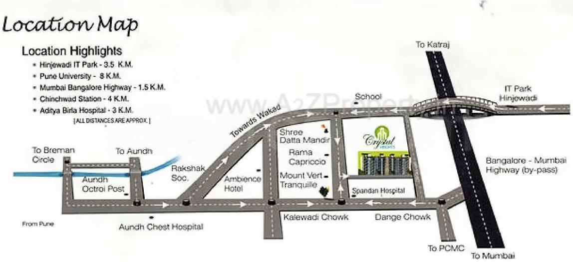  of real estate project Crystal Heights located at Wakad, Pune, Maharashtra