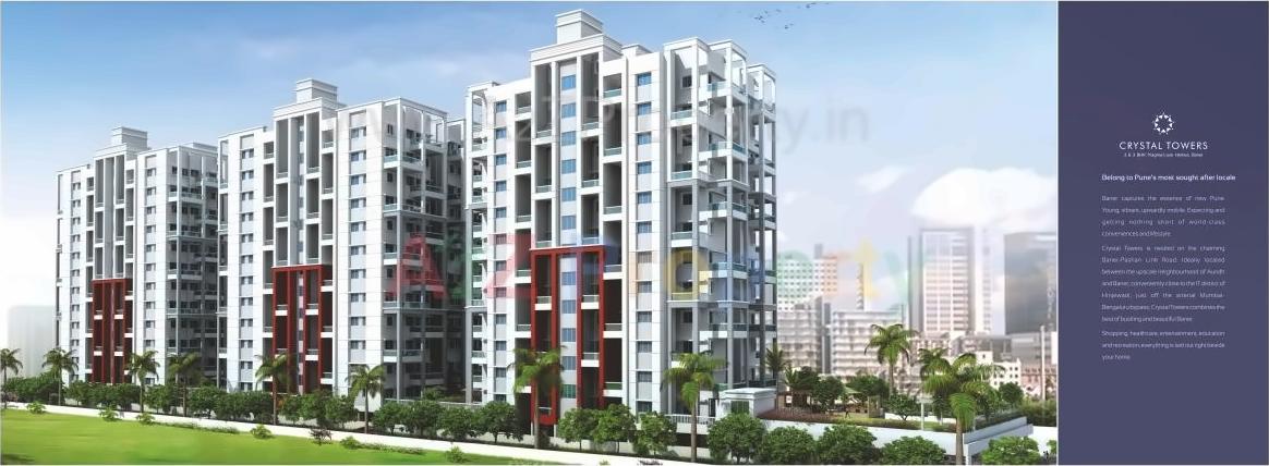 3D Elevation of real estate project Crystal Tower located at Pashan, Pune, Maharashtra