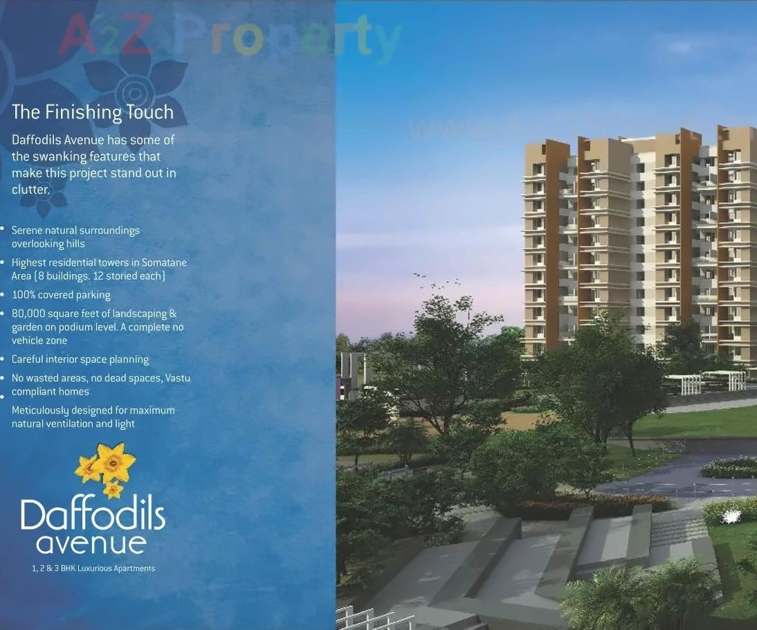 3D Elevation of real estate project Daffodils Avenue located at Somatane, Pune, Maharashtra