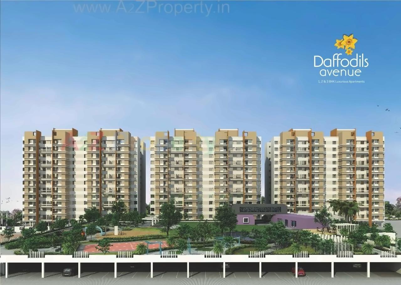 3D Elevation of real estate project Daffodils Avenue located at Somatane, Pune, Maharashtra