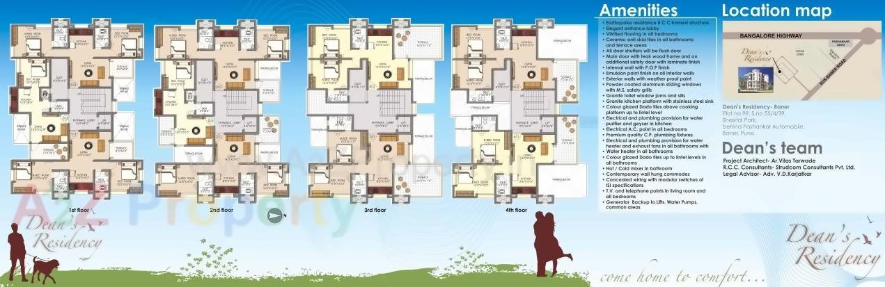 Layout of real estate project Deans Regency located at Lonavala-m-cl, Pune, Maharashtra