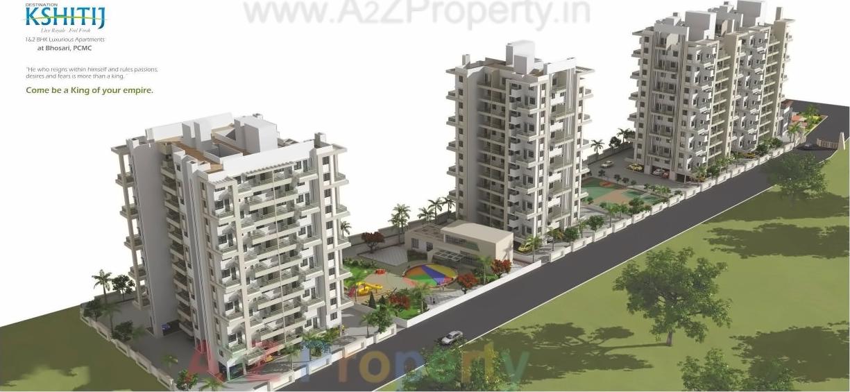 3D Elevation of real estate project Destination Kshitij located at Bhosari, Pune, Maharashtra