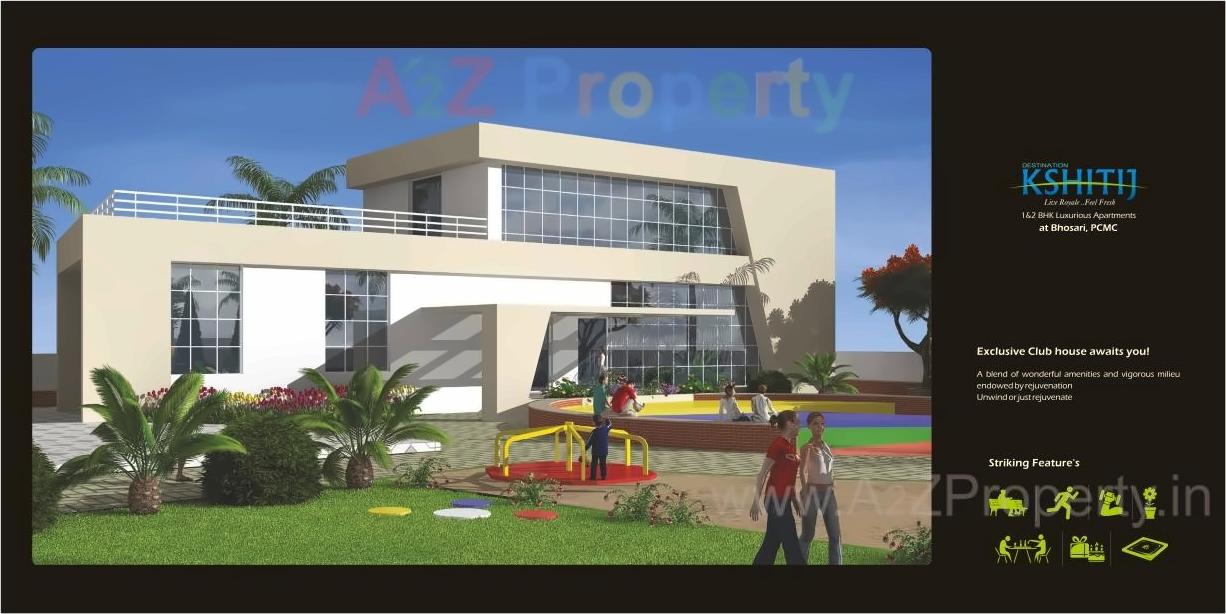 3D Elevation of real estate project Destination Kshitij located at Bhosari, Pune, Maharashtra