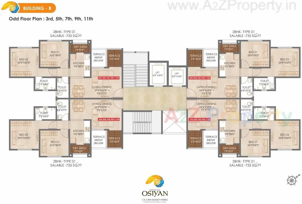 Layout of real estate project Destination Osiyan Ab located at Charholi, Pune, Maharashtra