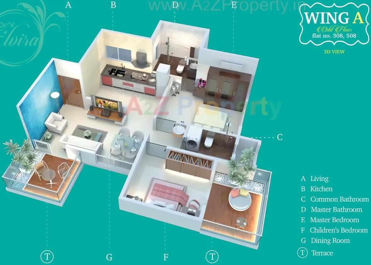 Layout of real estate project Dnv Elvira located at Tathwade, Pune, Maharashtra