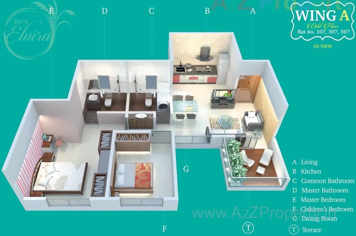 Layout of real estate project Dnv Elvira located at Tathwade, Pune, Maharashtra