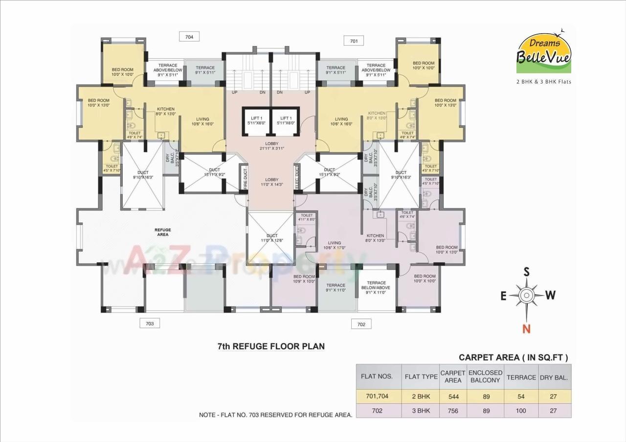 Layout of real estate project Dreams Bellevue located at Bavadhan-bk, Pune, Maharashtra