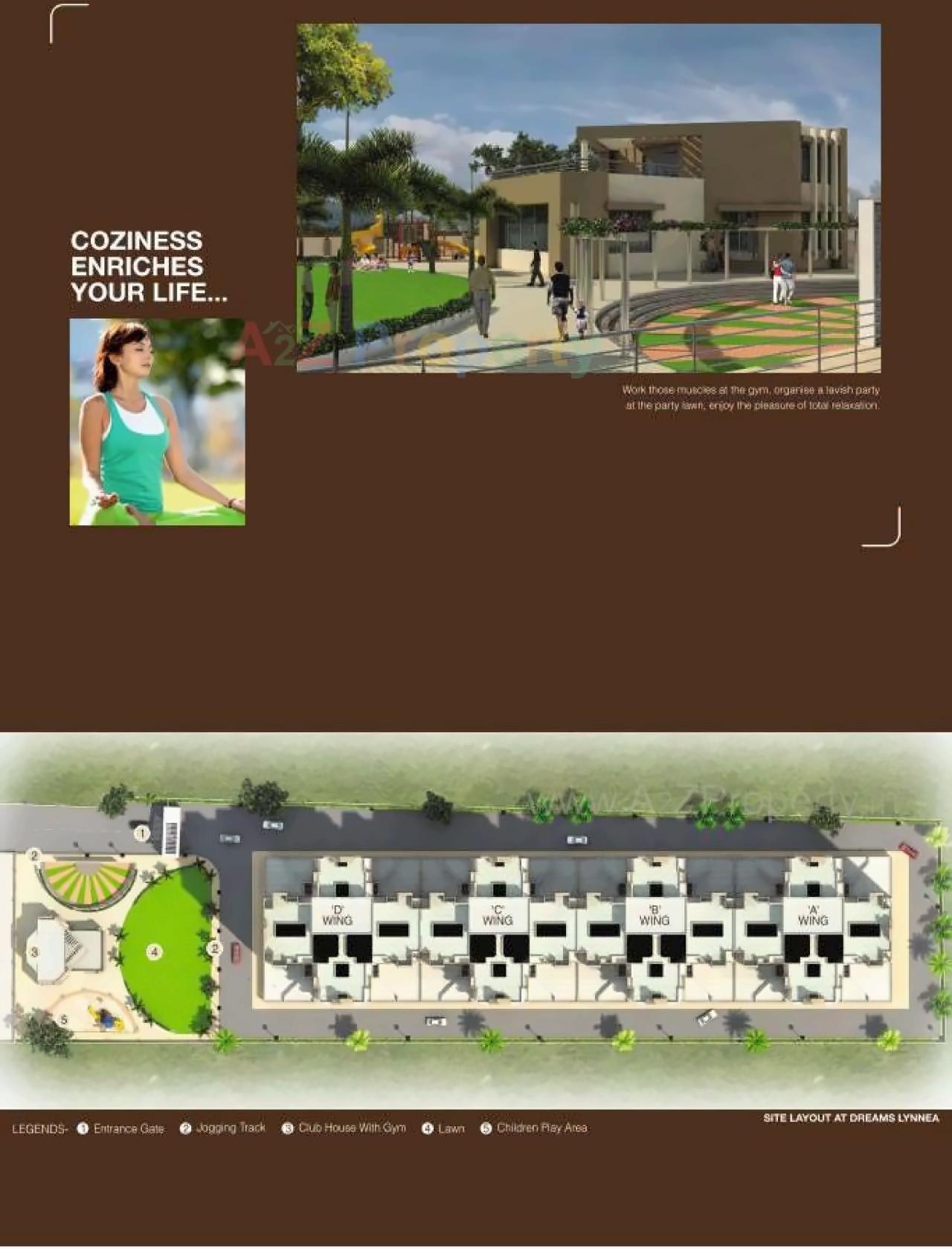 Layout of real estate project Dreams Lynnea A Bs located at Wagholi, Pune, Maharashtra