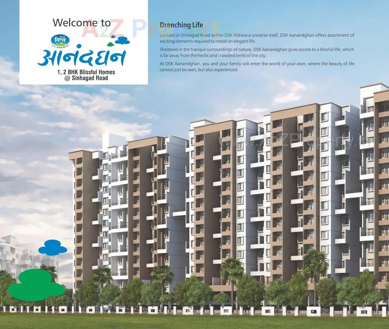 3D Elevation of real estate project Dsk Anandghan located at Dhayari-part, Pune, Maharashtra