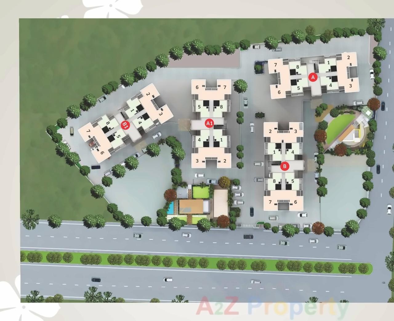 Layout of real estate project Dsk Sadaphuli located at Varale, Pune, Maharashtra