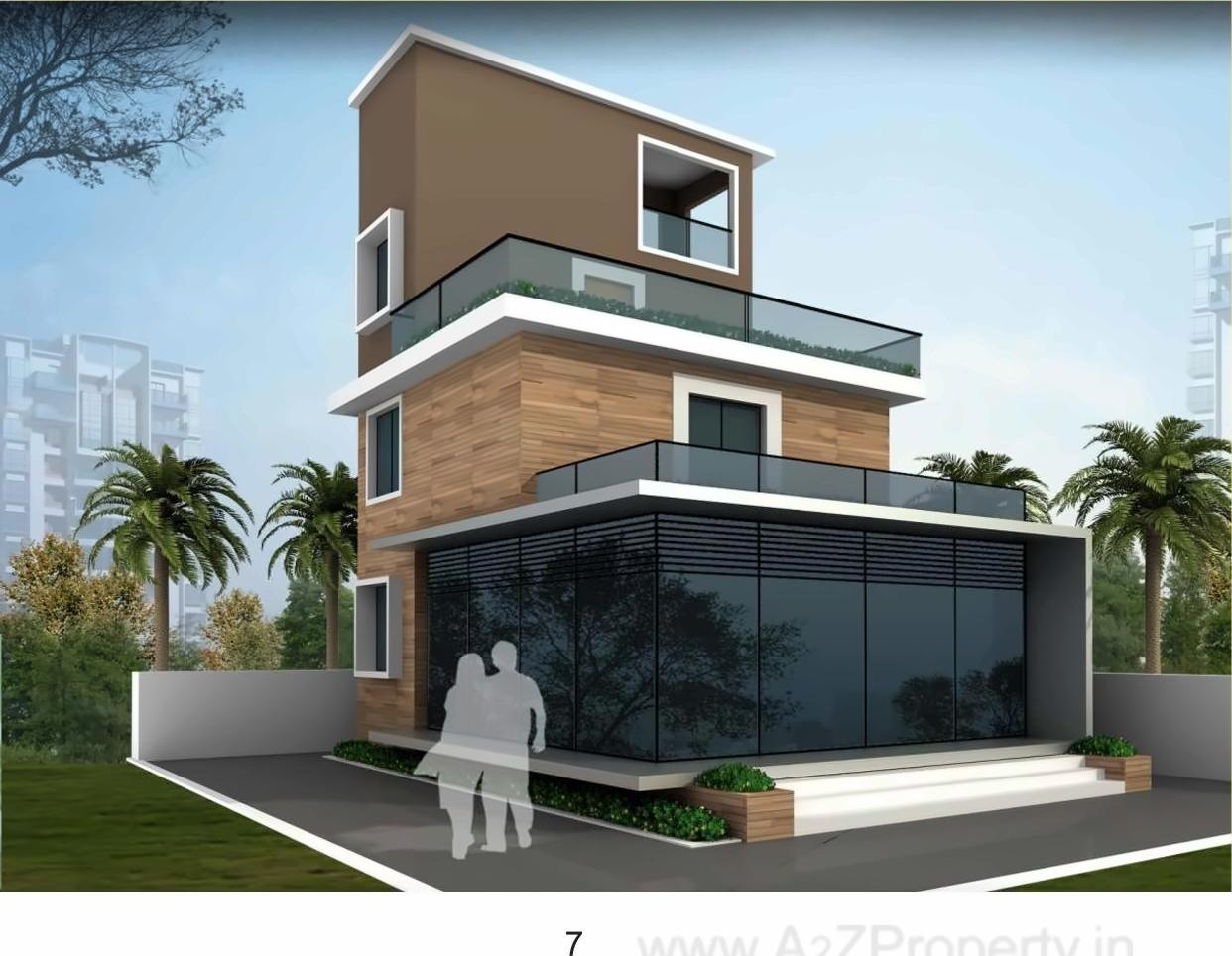 3D Elevation of real estate project Durvankur Residency located at Wagholi, Pune, Maharashtra