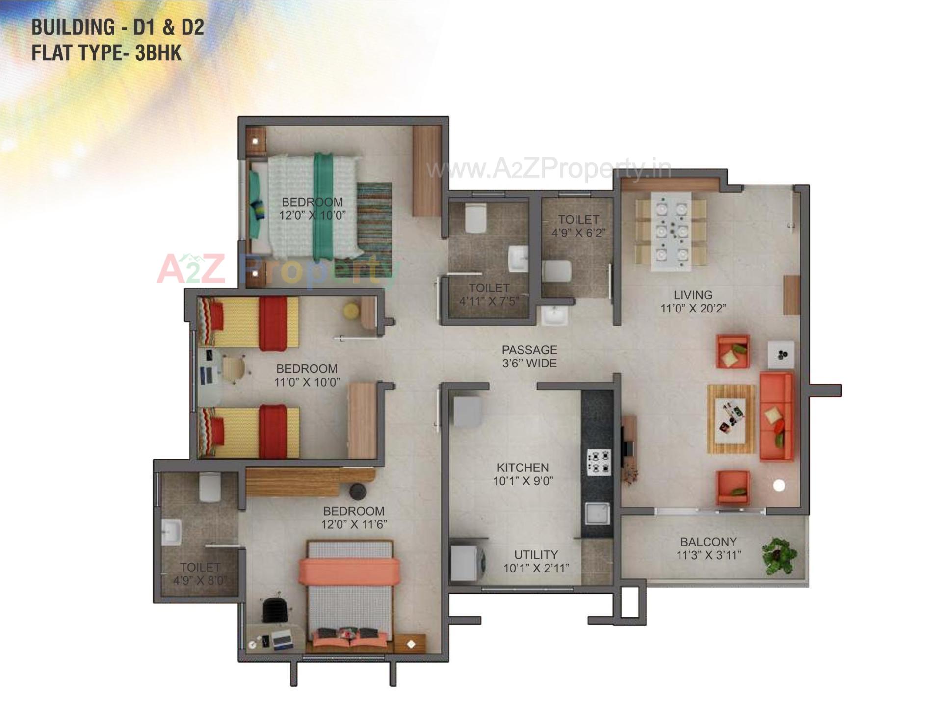 Layout of real estate project Dwarka Project located at Mahalunge, Pune, Maharashtra