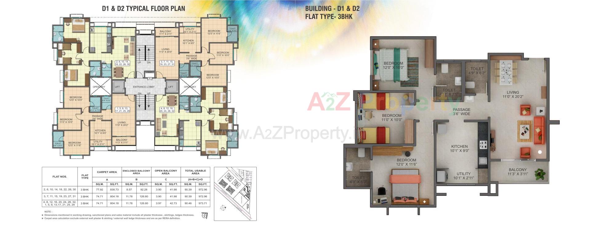Layout of real estate project Dwarka Project located at Mahalunge, Pune, Maharashtra