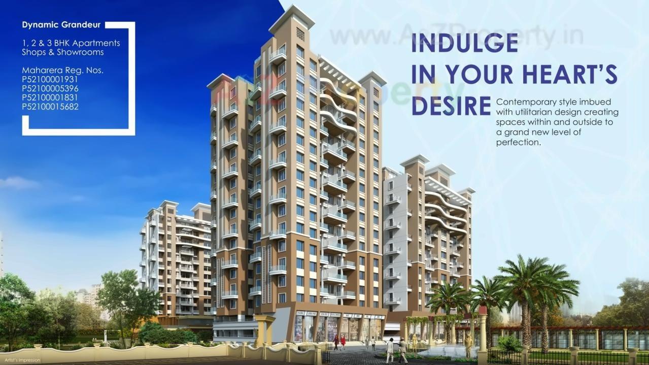 3D Elevation of real estate project Dynamic Grandeur Premium located at Undri, Pune, Maharashtra