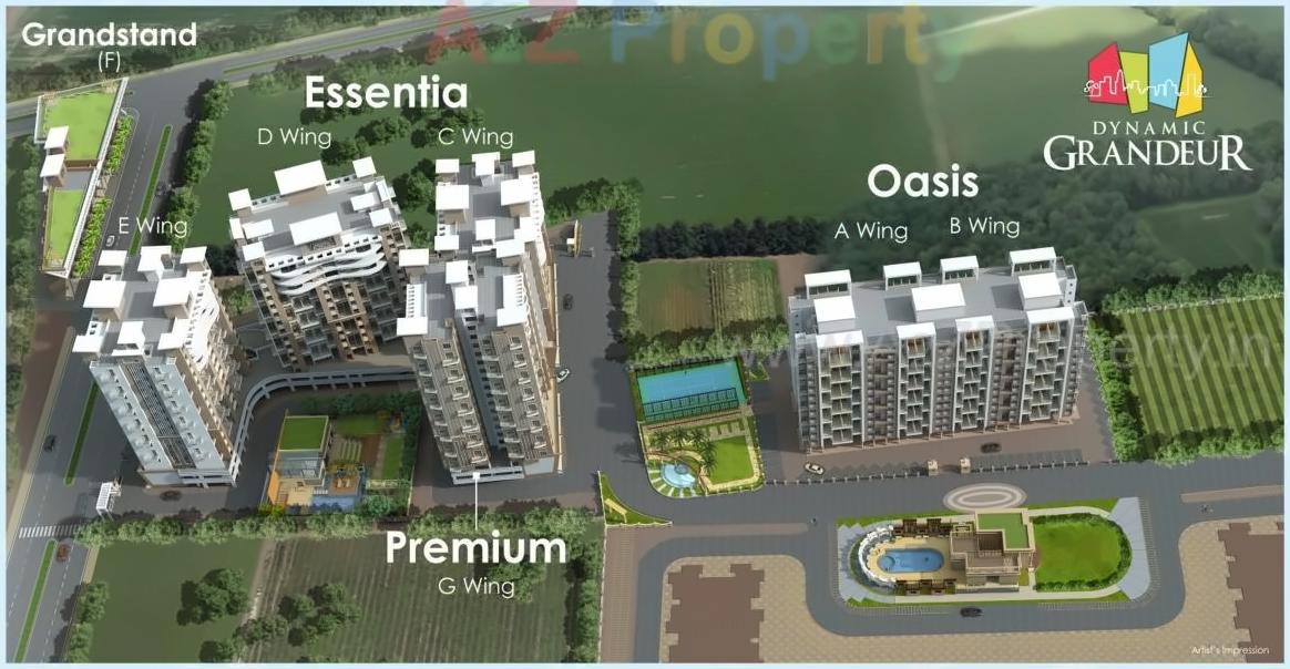 Layout of real estate project Dynamic Grandeur Premium located at Undri, Pune, Maharashtra